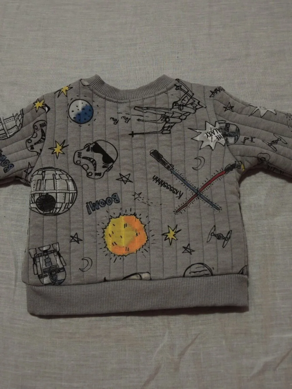 Star Wars Baby Sweat Outfit Gray w/ Graphic Print Size 6 - 9 Months